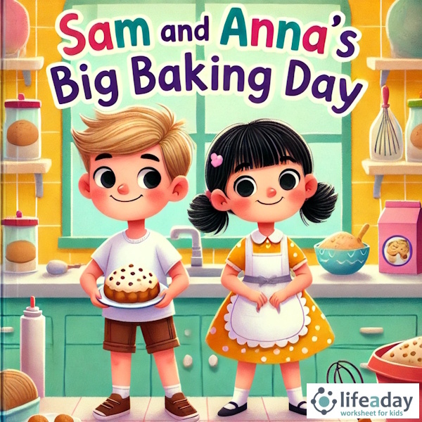 การ์ตูนสำหรับเด็ก ในรูปแบบ นิทานการ์ตูนสองภาษา เรื่อง Big Baking Day